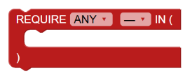 REQUIRE quantifier IN